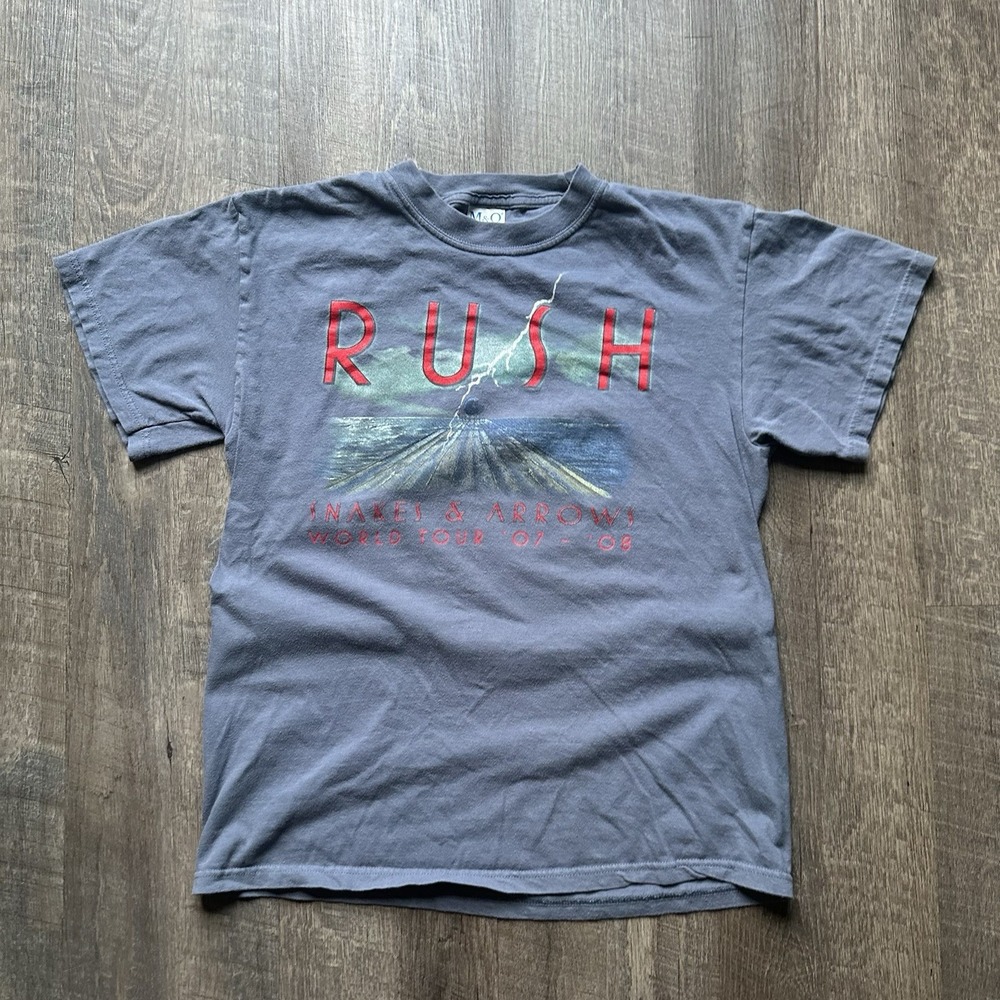 Vintage Rush 07-08 Tour Band Tee Size M Snakes & Arrows World Tour (#7/14)